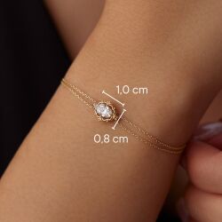 14 Ayar Altın Vintage Bileklik 17+2 cm YENİ - 4