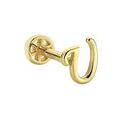 Altın Piercing -U- Harf 14 Ayar Tragus - Thumbnail