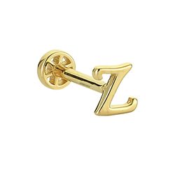 Altın Piercing -Z- Harf 14 Ayar Tragus - Thumbnail
